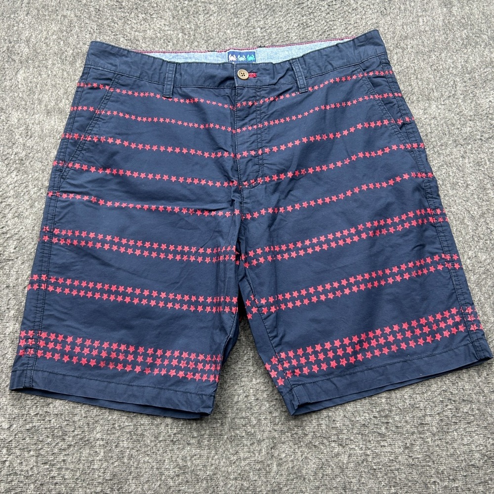 Charleston Threads Shorts Mens 36 Chino Cotton Stars‎ July 4th Patriotic USA